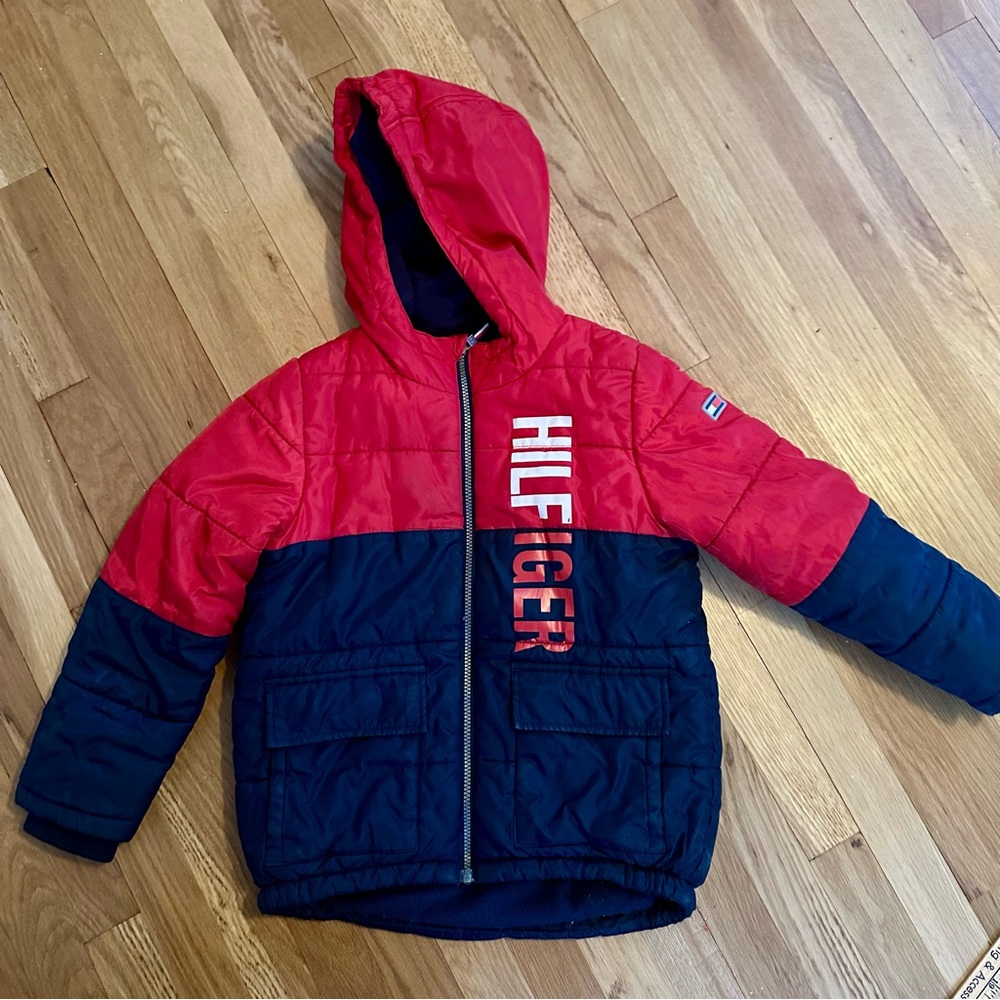 Kids Tommy Hilfiger Red and Blue Puffer Jacket boys size 8
